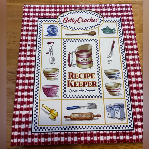 Betty Crocker Other - Betty Crocker Recipe Keeper From The Heart 3 Ring Binder Red Gingham Never used